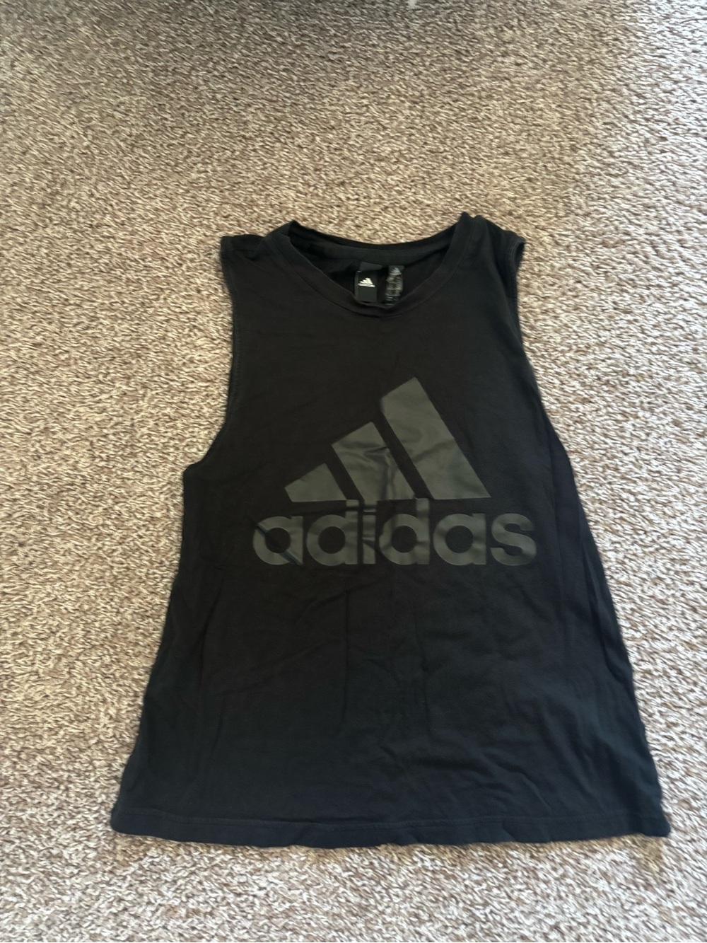 adidas Black Kids Logo Tank Top